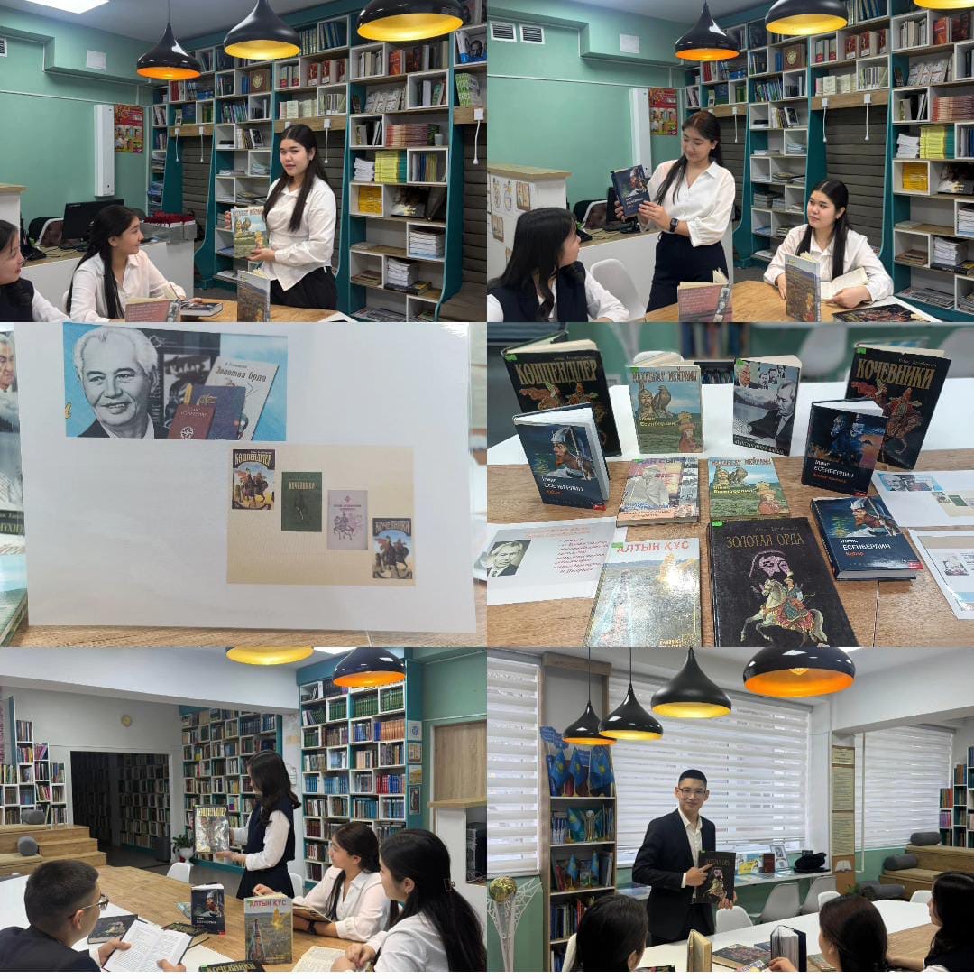 Ілияс Есенберлиннің туғанына 110ж толуына орай " Халық жүрегіндегі қаламгер " атты кітап көрмесі ұйымдастырылды.